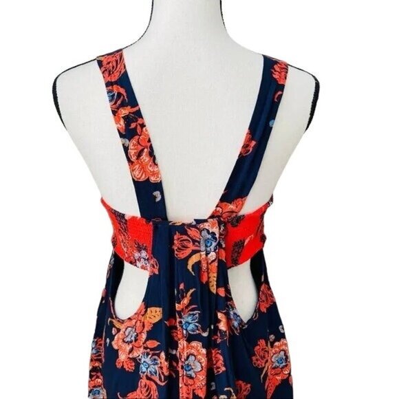 Free People Baby It's You Floral Navy Combo Mini Dress - Picture 6 of 9